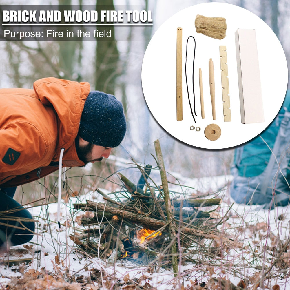 Bow Drill Friction Fire Starter - OutdoorAdventuresandMore