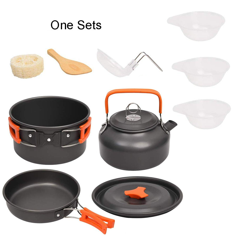 Camping Cookware Kit - OutdoorAdventuresandMore