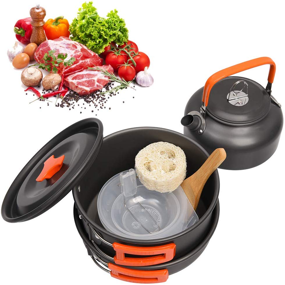 Camping Cookware Kit - OutdoorAdventuresandMore