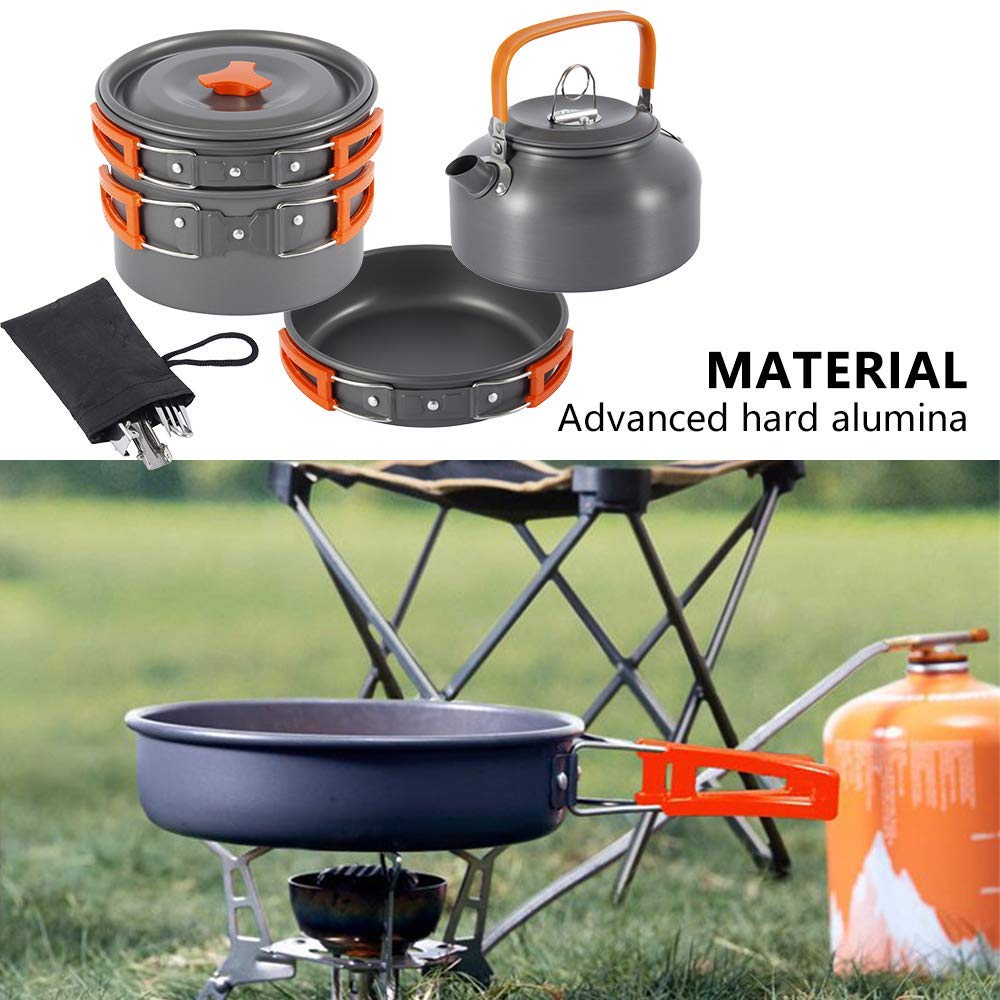 Camping Cookware Kit - OutdoorAdventuresandMore