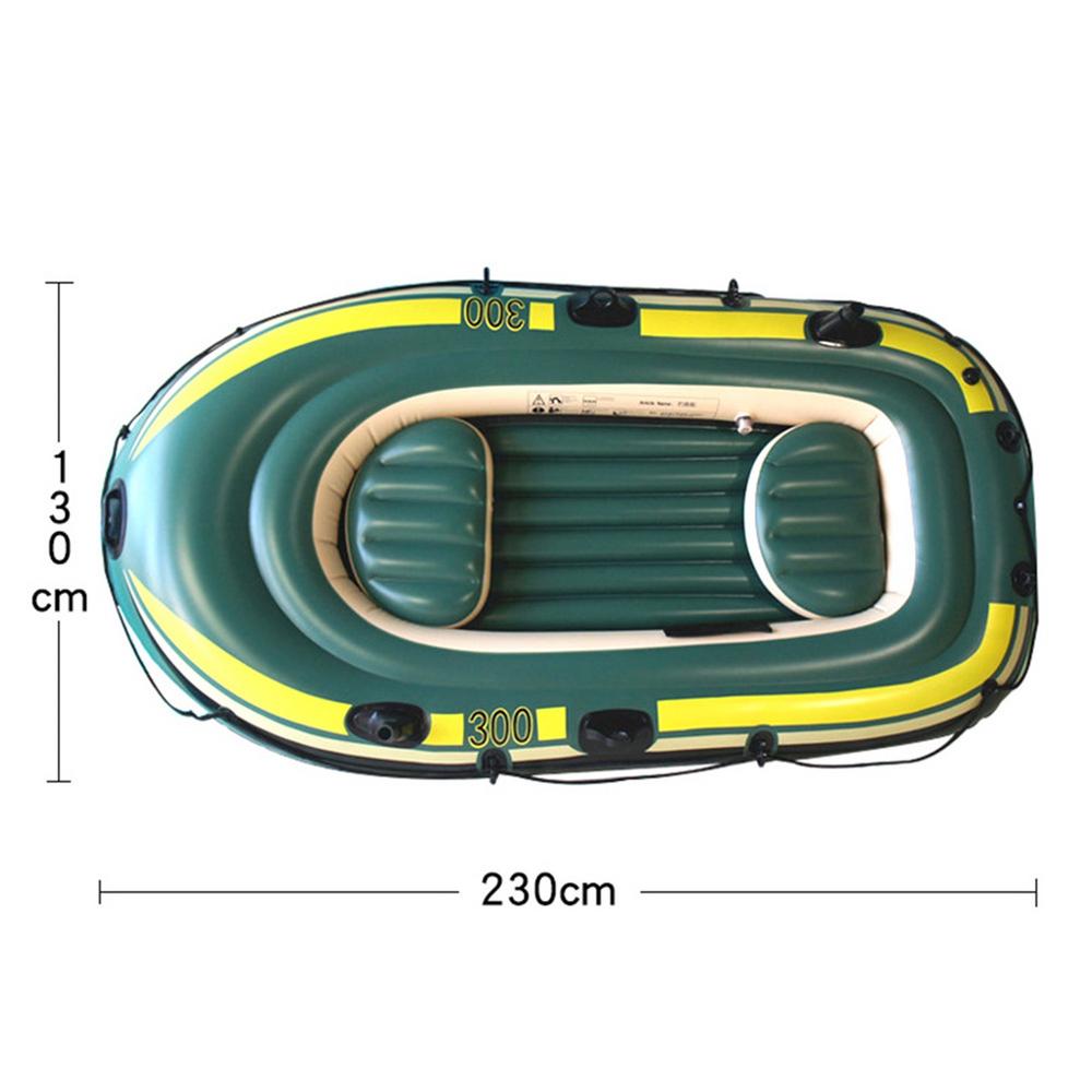 2 People 0.4mm PVC Canoe Kayak Rubber Dinghy Thicken Foldable Iatable Fishing Boat 192x113x40cm Air Boats For Outdoor Rafting