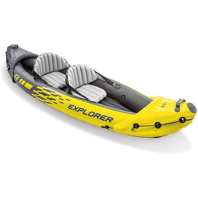 Double Kayaker INTEX 68307 Inflatable Dinghy Rafting Double Assault Boat Rafting Kayaker With Seat Outdoor Fishing Boat