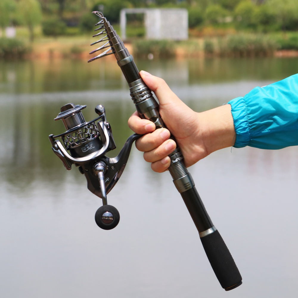 Fishing Rod Combos Telescopic Fishing Pole and Spinning Reels Set - OutdoorAdventuresandMore