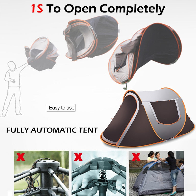 Automatic Open Up Tent - OutdoorAdventuresandMore