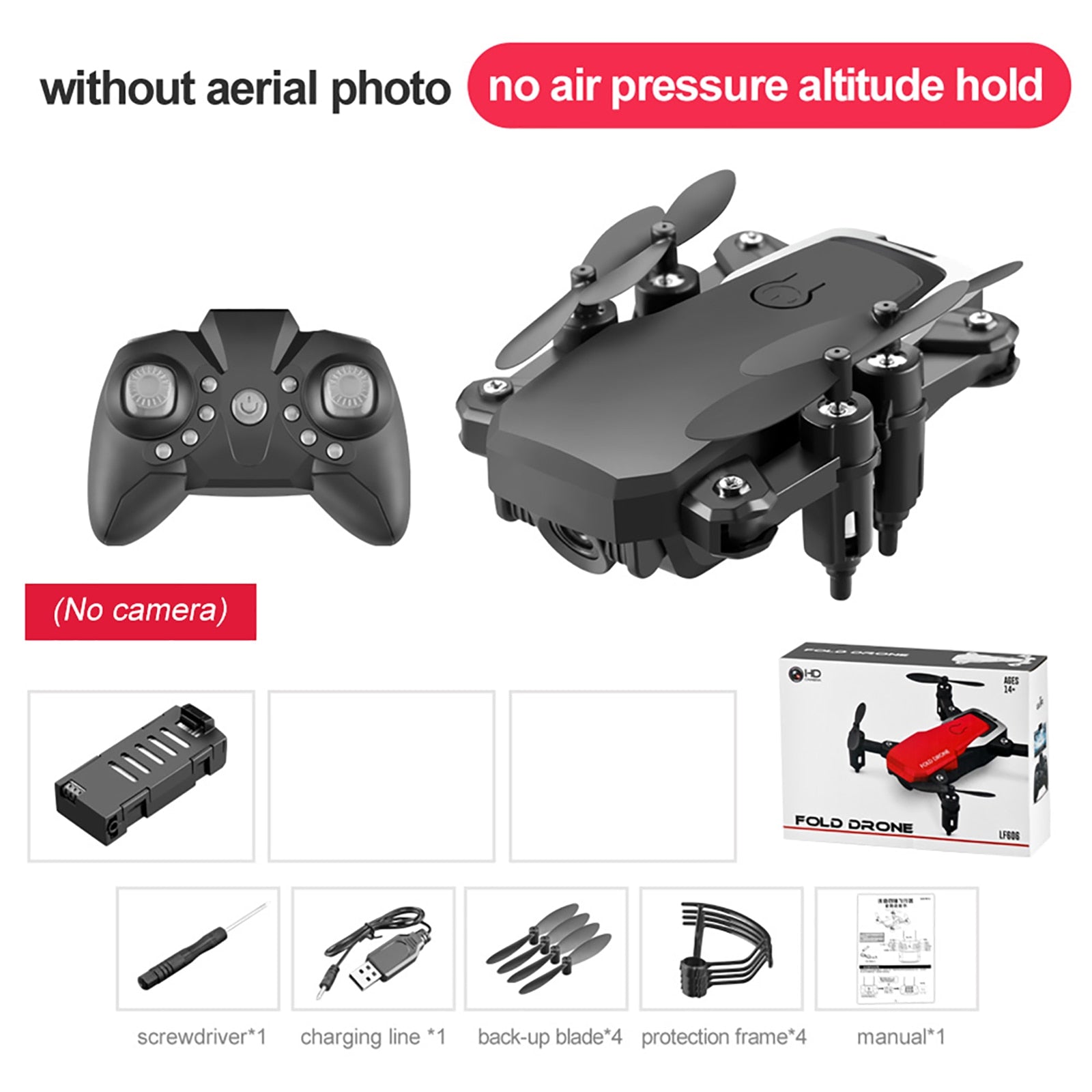 Drone with 4K HD Camera Follow Altitude Hold 3D Kids Toys - OutdoorAdventuresandMore