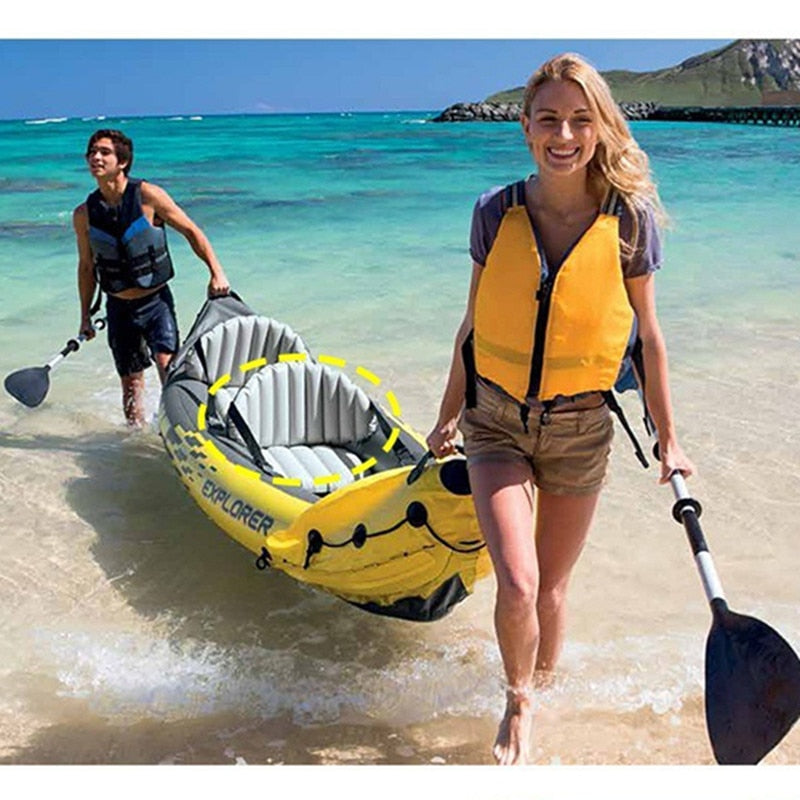 Double Kayaker INTEX 68307 Inflatable Dinghy Rafting Double Assault Boat Rafting Kayaker With Seat Outdoor Fishing Boat