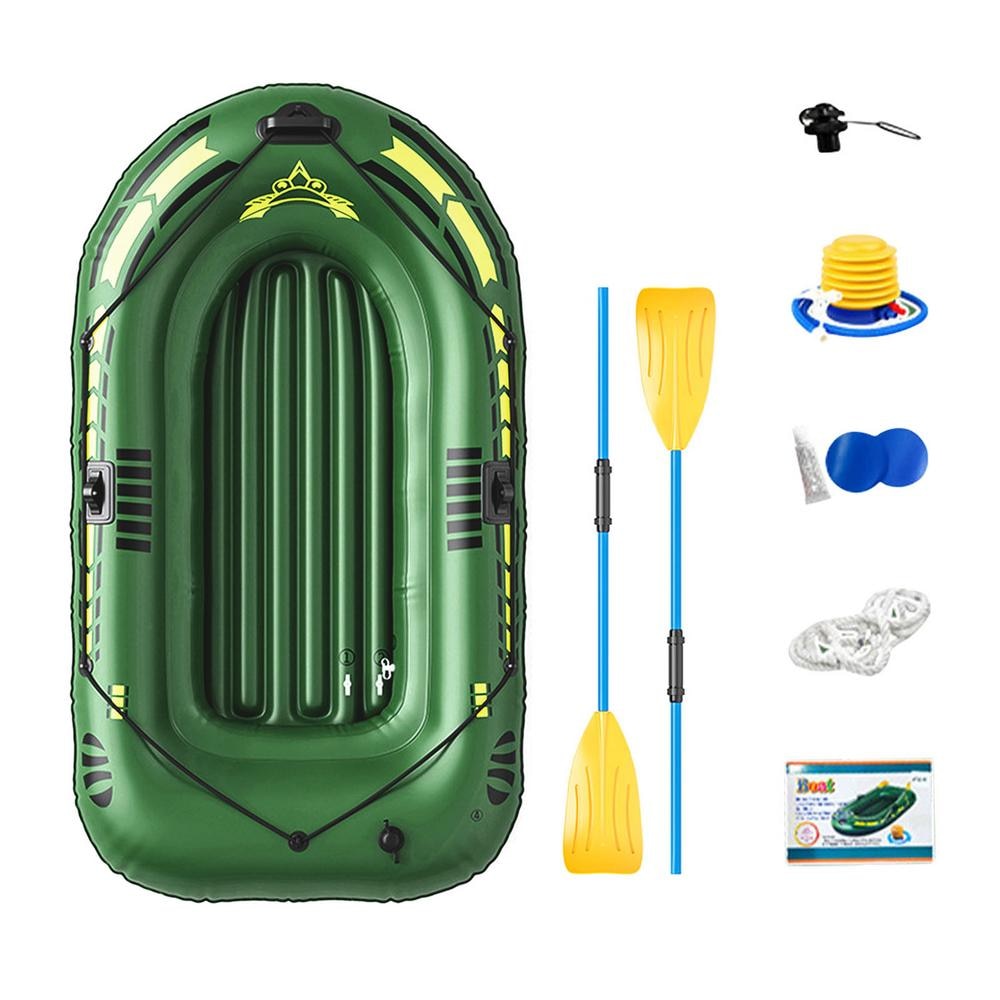 2 People 0.4mm PVC Canoe Kayak Rubber Dinghy Thicken Foldable Iatable Fishing Boat 192x113x40cm Air Boats For Outdoor Rafting