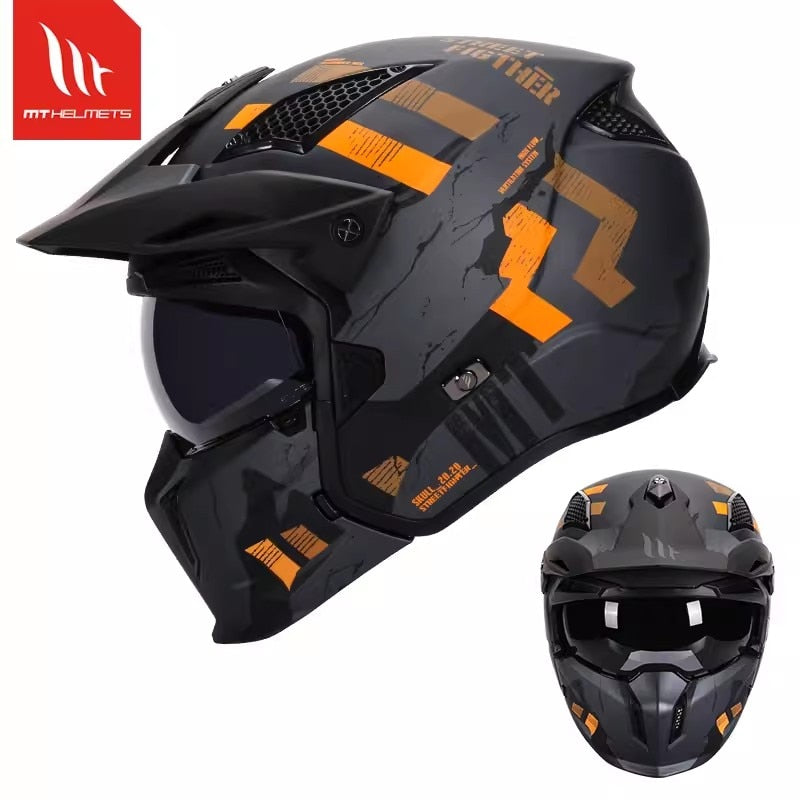 MT Full Face Streetfighter SV Helmet Motorcycle Helmets Modular High Quality DOT ECE Approved Personality Off Road Changeable