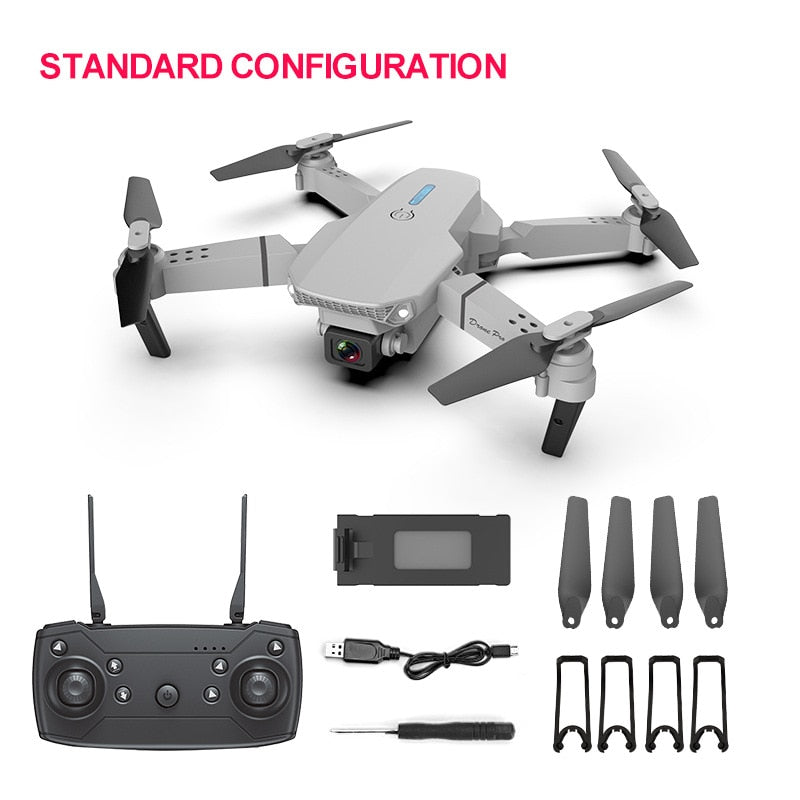 2023 New WIFI FPV Drone Camera 4K 1080P Height Hold RC Foldable Quadcopter Drones Kid Gift Toys Dron Mini Drone Dual Camera - OutdoorAdventuresandMore