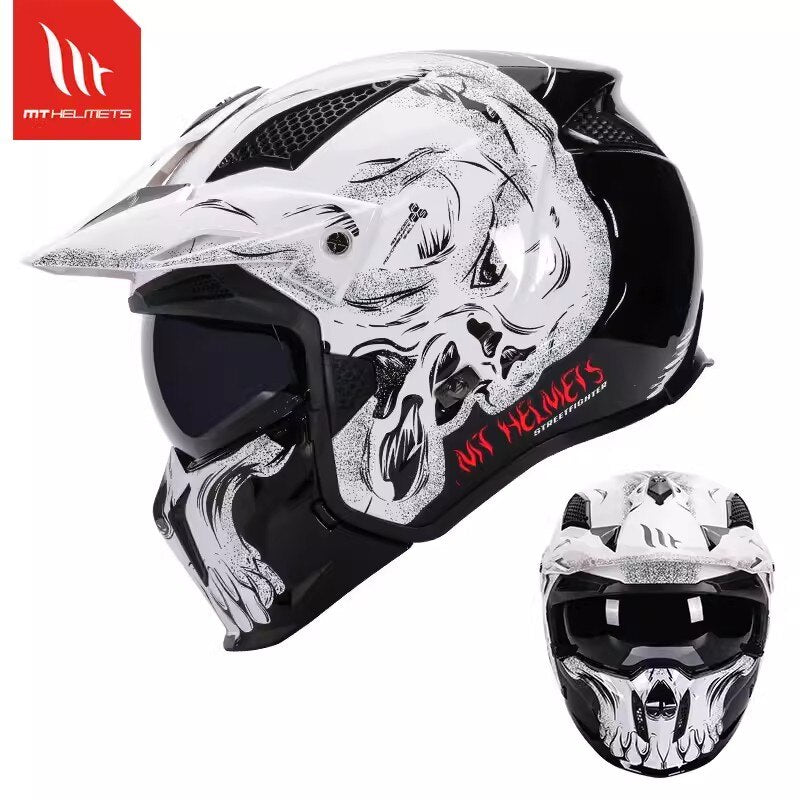 MT Full Face Streetfighter SV Helmet Motorcycle Helmets Modular High Quality DOT ECE Approved Personality Off Road Changeable