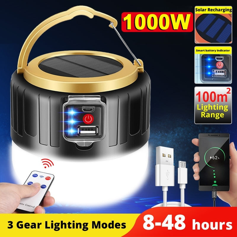 Outdoor Solar LED Camping Lights - OutdoorAdventuresandMore