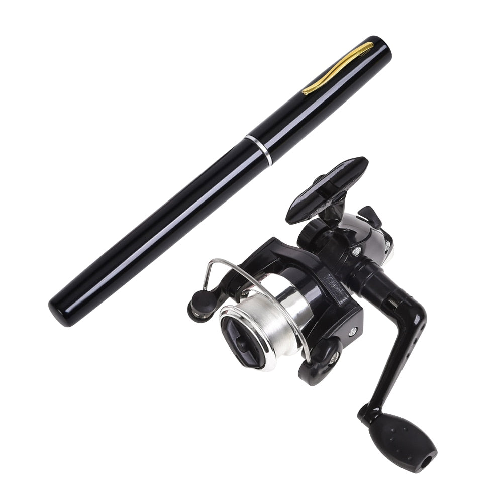 Durable Telescopic Mini Pen Shaped Fishing Pole Rod with Reel - OutdoorAdventuresandMore