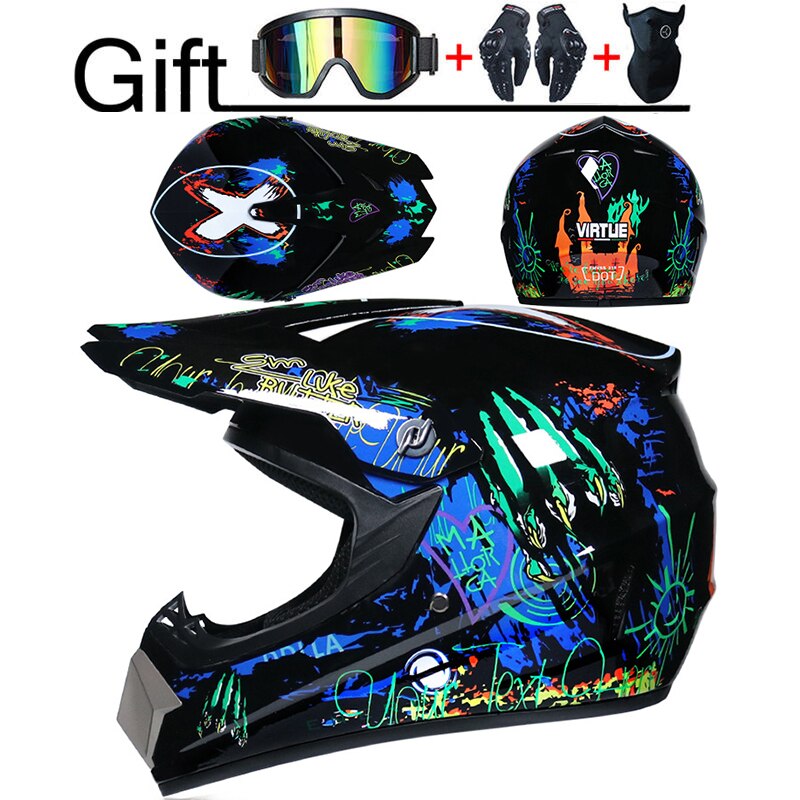 Send Free 3 Gifts Off-road Motorcycle Helmet DOT Motocross bike downhill AM DH cross Full Face Moto Helmets