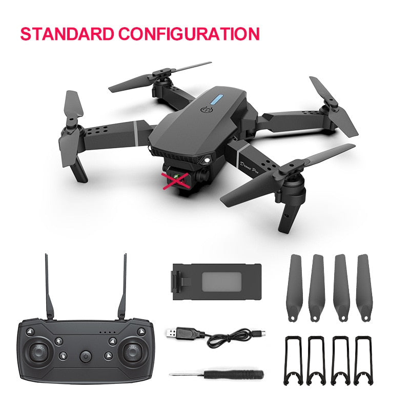 2023 New WIFI FPV Drone Camera 4K 1080P Height Hold RC Foldable Quadcopter Drones Kid Gift Toys Dron Mini Drone Dual Camera - OutdoorAdventuresandMore