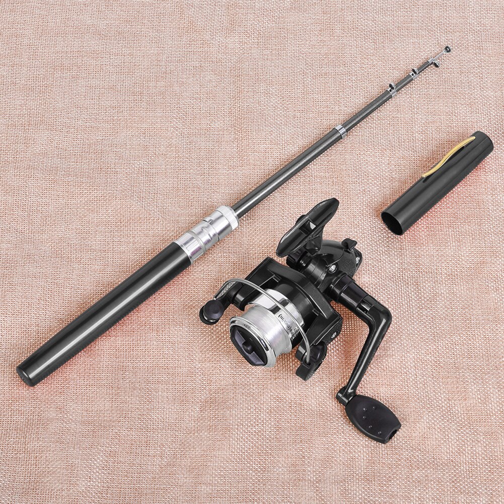 Durable Telescopic Mini Pen Shaped Fishing Pole Rod with Reel - OutdoorAdventuresandMore