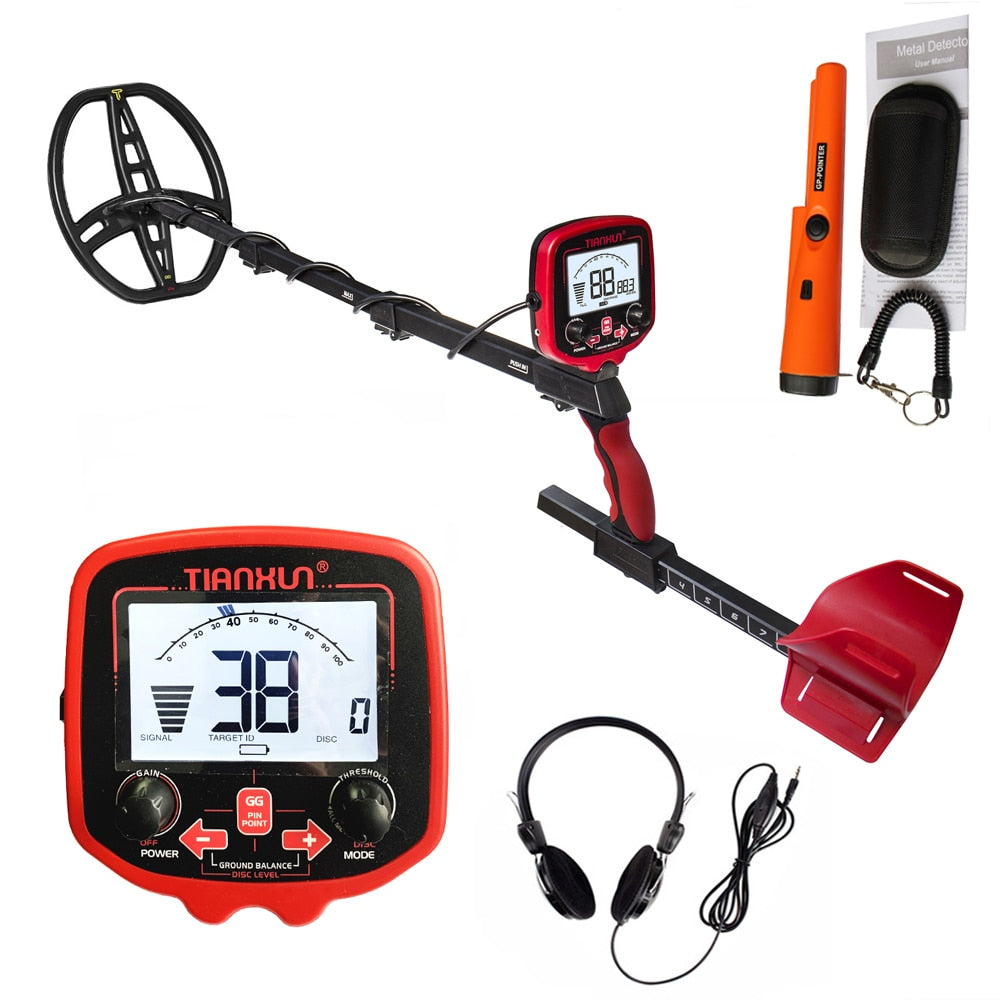 Professional Gold Metal Detector TX-850 High Sensitivity Treasure Hunter Pinpointer Waterproof Coil Super Stable Modes