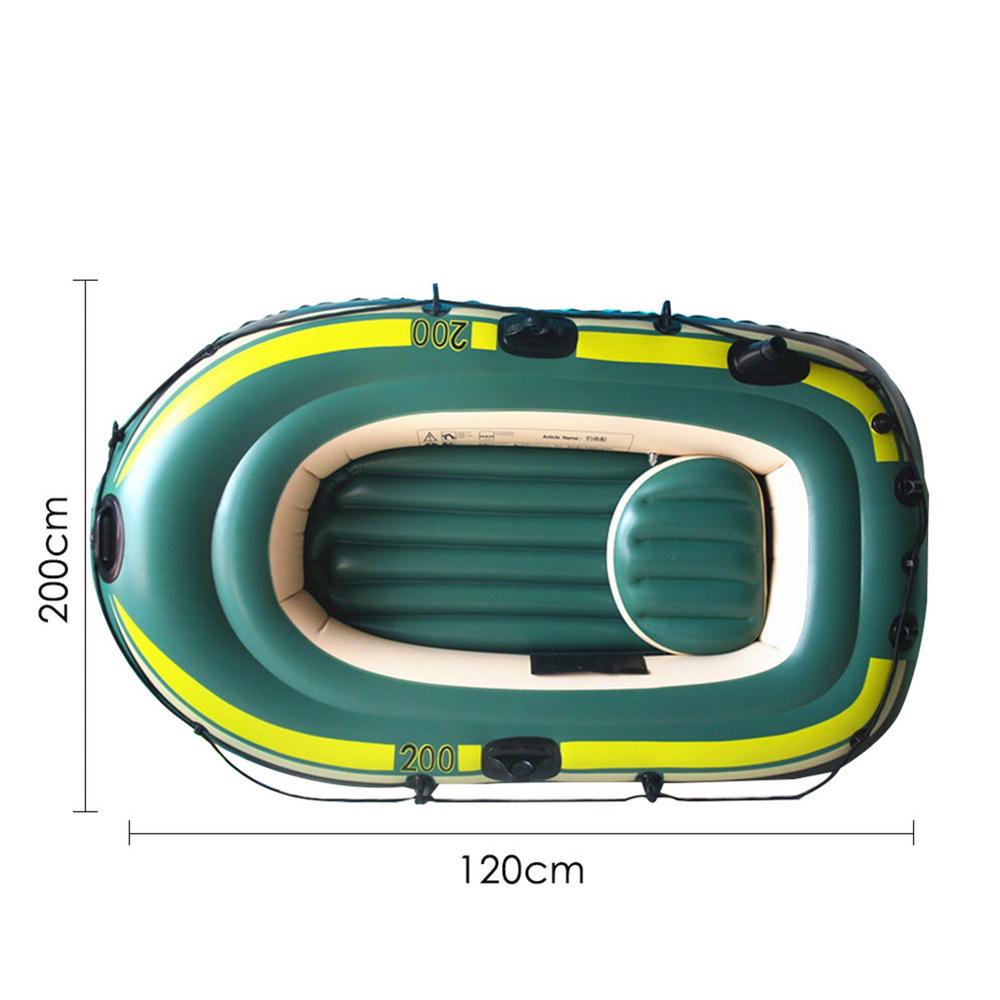 2 People 0.4mm PVC Canoe Kayak Rubber Dinghy Thicken Foldable Iatable Fishing Boat 192x113x40cm Air Boats For Outdoor Rafting