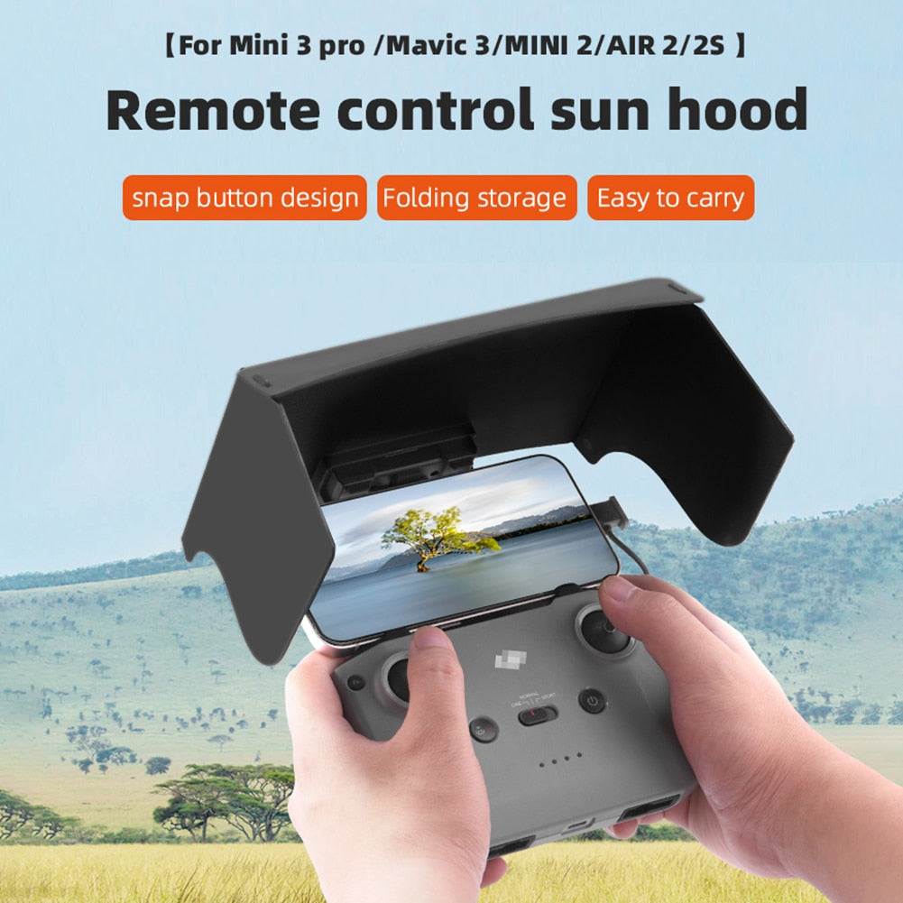 Remote Control Sun Hood ForSun Shade Phone Monitor Folding Sun Phone Holder - OutdoorAdventuresandMore