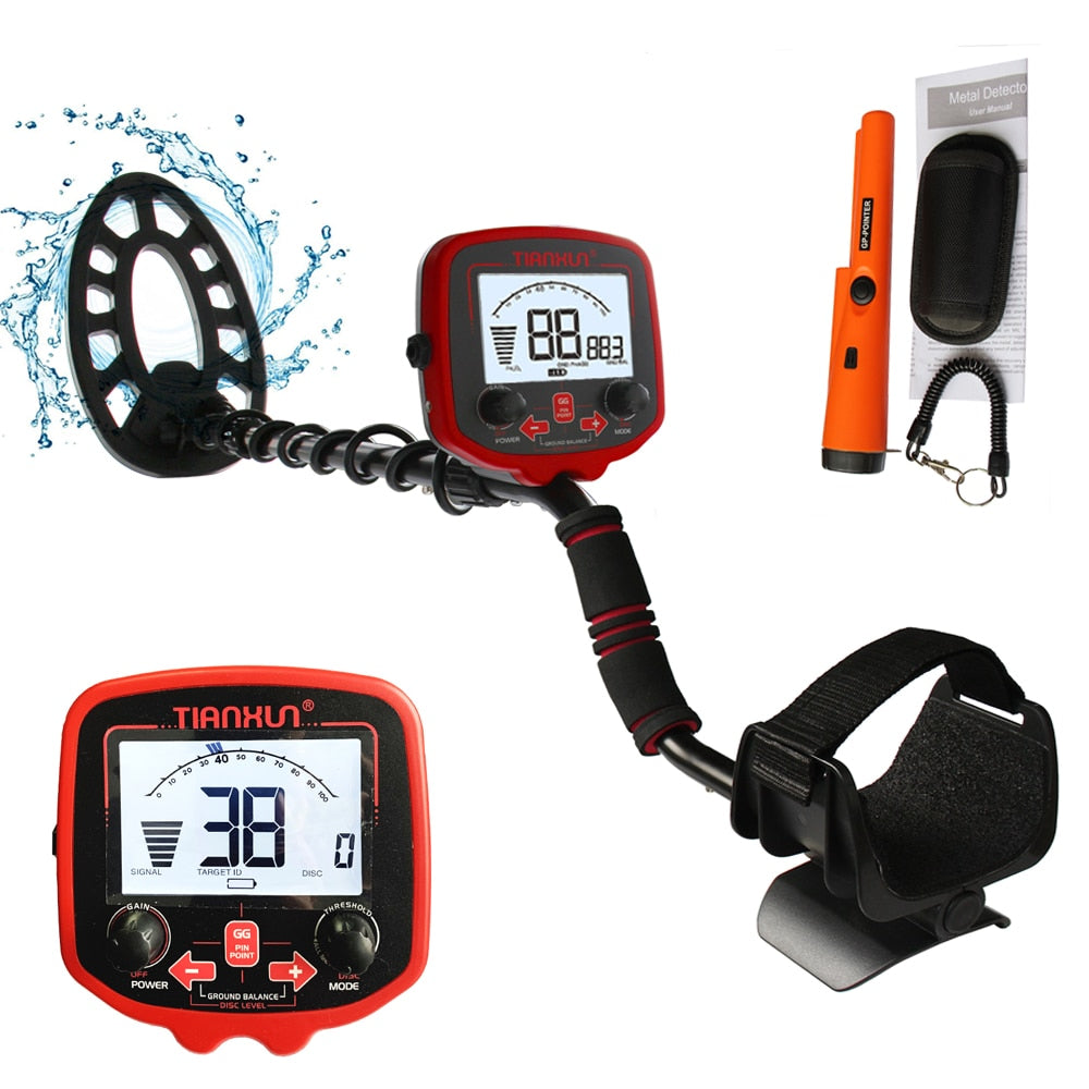 Professional Gold Metal Detector TX-850 High Sensitivity Treasure Hunter Pinpointer Waterproof Coil Super Stable Modes