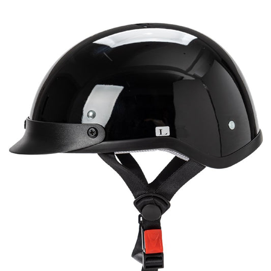 Professional DOT motorcycle helmet NORTH US Style half face moto helmet mat black glossy black
