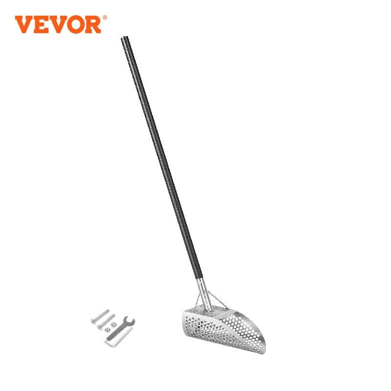 VEVOR Metal Detector Sand Scoop Stainless Steel 0.4 Inch Round Hole With Handle Stud Finder Test Equipment for Beach Search Gold