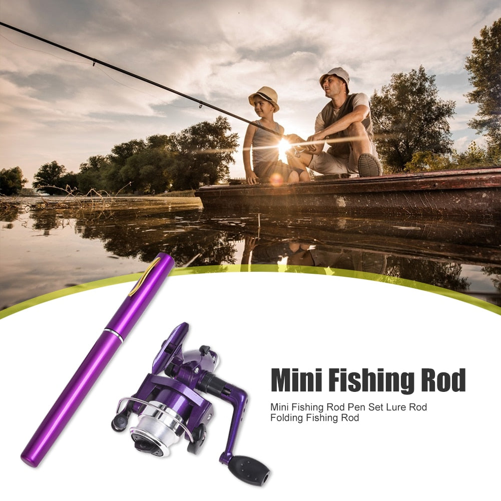 Durable Telescopic Mini Pen Shaped Fishing Pole Rod with Reel - OutdoorAdventuresandMore