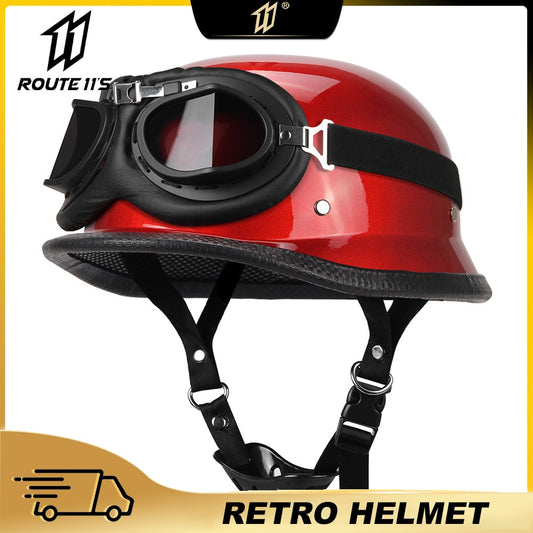 DOT Approved Retro Motorcycle Half Helmet